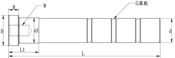 Ejector Guide Pin with oil groove-EGP